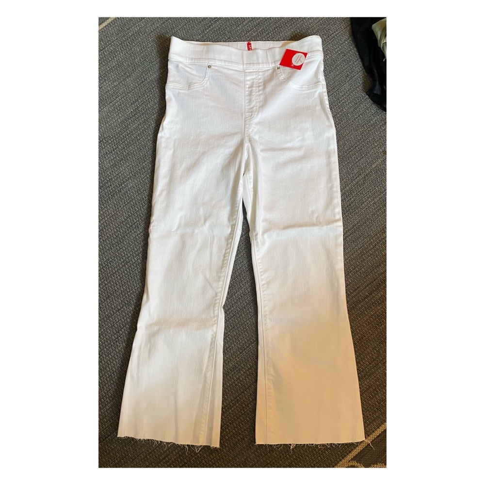 { spanx } cropped flare denim